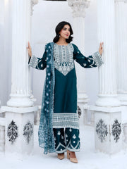 Teal Majesty – MFN076 - Maryam Fashions