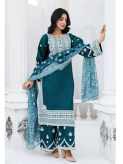 Teal Majesty – MFN076 - Maryam Fashions