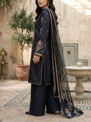 Signature Embroidered Silk Farshi Shalwar 3 Piece Suit – Ready to Wear | Maryam Fashions | MFN088