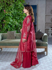 Signature Embroidered Silk Farshi Shalwar 3 Piece Suit – Ready to Wear | Maryam Fashions | MFN088