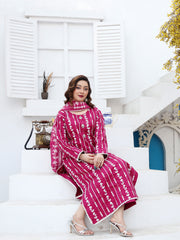 Magenta Chiffon Embroidered Suit – Maryam Fashions